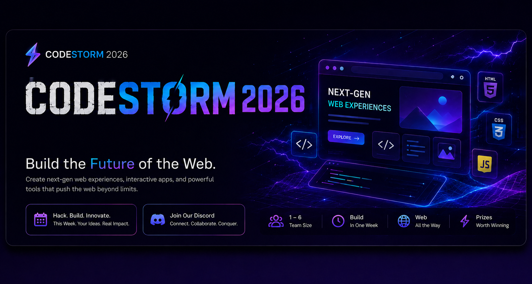 CodeStorm 2026 banner artwork